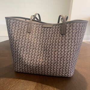 Tory Burch Zinc Coated Canvas Ever-Ready Tote Bag w/ small pouch